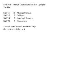 SFBP11 French Grenadiers (Fur Hat) Musket Upright (24 Figures)