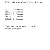 SFBP25 Artillery - French (2 x 6lb Guns And 8 Crew)