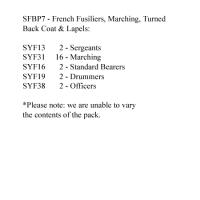 SFBP7 French (Turned Back Coat & Lapels) Fusilers Marching (24 Figures)