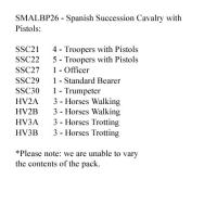 SMALBP26 Spanish Succession Cavalry With Pistols (12 Mounted Figures)