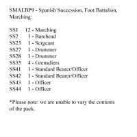SMALBP9 Spanish Succession Musketeers Marching Shouldered Muskets (24 Figures)