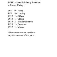 SNBP3 Spanish Infantry Battalion, In Bicorn, Firing (24 Figures)