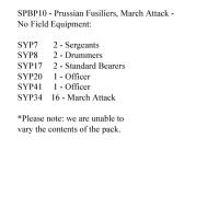 SPBP10 Prussian Fusiliers, March Attack, No Field Equipment (24 Figures)