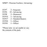 SPBP7 Prussian Fusiliers, Advancing (24 Figures)