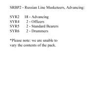 SRBP2 Russian Line Musketeers Advancing (24 Figures)