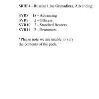 SRBP4 Russian Line Grenadiers Advancing (24 Figures)