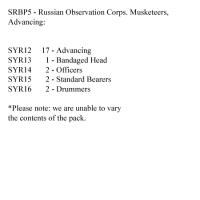 SRBP5 Russian Observation Corp's Musketeers Advancing (24 Figures)