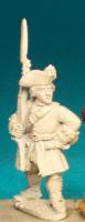 SYF1 Infantryman (Unfastened Coat) - Fusilier Standing, Musket Upright (1 Figure)