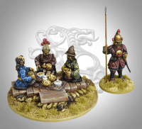 MNC12 Mongol Vignette (Victory Feast) (4 Figures Plus Feast)