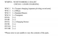 WNBP24 Wurttemberg Chevau - Leger, Charging Pack (12 Mounted Figures)