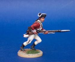 40A10 British Battalion Company - Attacking, Levelled Musket (3 Head Variants) (1 figure) (40mm)