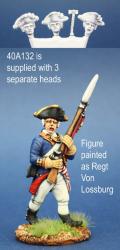 40A132 Hessian Officer In Short Gaiters, Advancing With Fusil (1 Figure) (40mm)