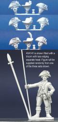 40A141 Long Regimental Coat - Standard Bearer / Officer Hand On Sword (1 figure) (40mm)