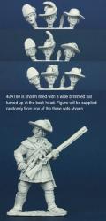 40A160 Continental Rifleman - Hunting Shirt, Loading (1 figure) (40mm)