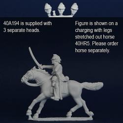 40A194 3rd Regiment Of Continental Light Dragoon - Trooper With Separate Straight Sabre Arm (1 figure) (40mm)