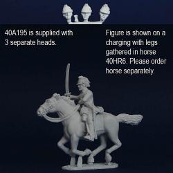 40A195 3rd Regiment Of Continental Light Dragoon - Trooper With Separate Bent Sabre Arm (1 figure) (40mm)