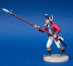 40A23 British Battalion Company Command - Officer / Standard Bearer, Charging With Spontoon (1 Figure) (40mm)