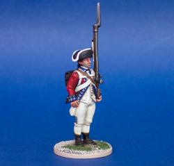 40A3 British Battalion Company - Standing, Shouldered Musket (3 Head Variants) (1 figure) (40mm)