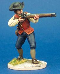 40A47 Militiaman In Waistcoat, Standing Firing, Informal Tricorn (1 figure) (40mm)