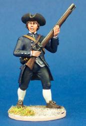 40A48 Militiaman In Coat, Standing Ready To Fire, Tricorn (1 figure) (40mm)