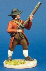 40A49 Militiaman In Coat, Standing Ready To Fire, Wide Brimmed Hat (1 figure) (40mm)
