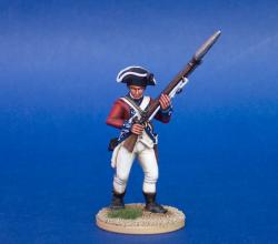 40A5 British Battalion Company - Standing, Musket At High Porte (3 Head Variants) (1 figure) (40mm)