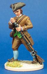 40A52 Militiaman In Coat, Loading, Tricorn (1 figure) (40mm)