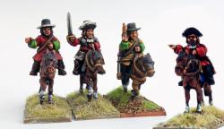 9YWBG002 9 Years War Sub Generals and Staff (4 mounted figures)