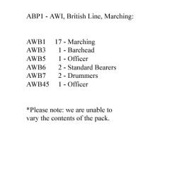 ABP1 British Line Marching (24 Figures)