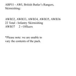 ABP11 Butlers Rangers Skirmishing (Provincial Battalion) (24 Figures)