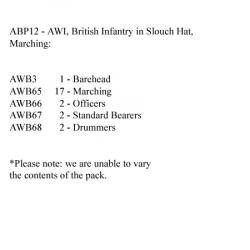 ABP12 British Provincial Infantry In Slouch Hat Marching (Provincial Battalion) (24 Figures)