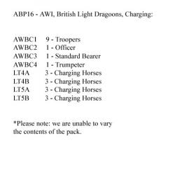 ABP16 British 17th Light Dragoon Charging (12 Mounted Figures)