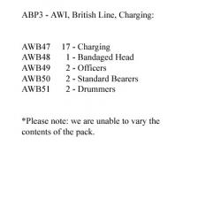 ABP3 British Line Charging Battalion Pack (24 Figures)