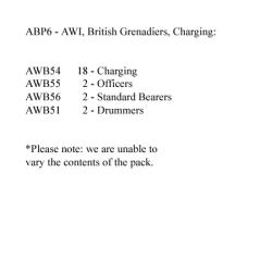 ABP6 British Grenadiers Charging (24 Figures)