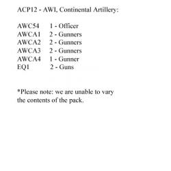ACP12 Continental Artillery - (2 x 3lb Guns & 8 Crew)