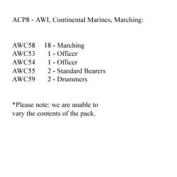 ACP8 Continental Marines Marching (24 Figures)