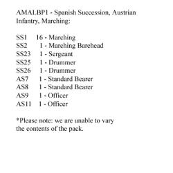 AMALBP1 Austrian Musketeers Marching Shouldered Muskets (24 Figures)