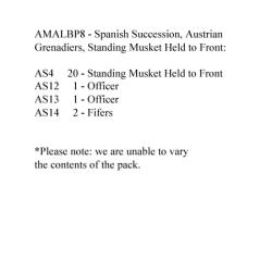 AMALBP8 Austrian Grenadiers Standing Musket Held To Front (24 Figures)