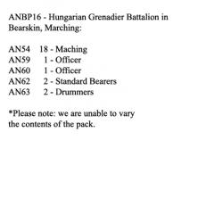 ANBP16 Hungarian Grenadier Battalion In Bearskin, Marching (24 Figures)