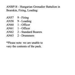 ANBP18 Hungarian Grenadier Battalion In Bearskin, Firing / Loading (24 Figures)