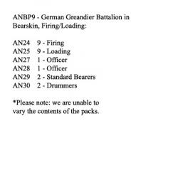 ANBP9 German Grenadier Battalion In Bearskin, Firing / Loading (24 Figures)