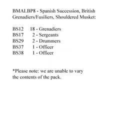 BMALBP8 British Grenadiers / Fusiliers Standing Shouldered Musket (24 Figures)