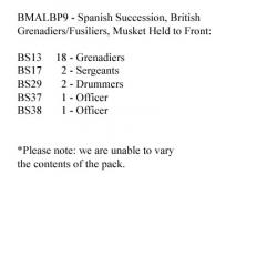 BMALBP9 British Grenadiers / Fusiliers Standing Musket Held To Front (24 Figures)