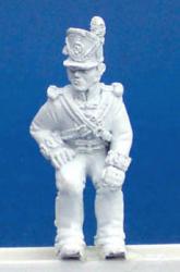 BNA27 Artilleryman In Belgic Shako Looking Right, To Sit On Right-Hand Limber Box (1 figure)