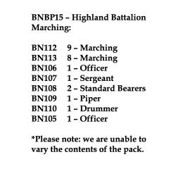 BNBP15 Highland Battalion, Marching (24 Figures)