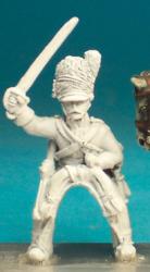 BNC29 2nd Dragoon (Scots Greys) Post -1812 In Bearskin - Trooper, Sword Up (1 Figure)