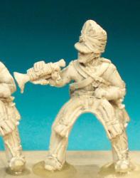 BNC42 2nd Dragoon (Scots Greys) Post -1812 Oilskin Covered Bearskin - Trumpeter (1 Figure)