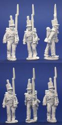 BNRPK1 Mixed British Centre Company In Stovepipe Shako Marching (6 Figures)
