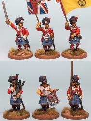 BNRPK27 Mixed Highland Command In Full Dress, Advancing (6 Figures)