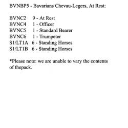 BVNBP5 Bavarian Chevau - Legers, At Rest (12 Mounted Figures)